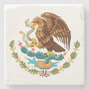 Mexikanischer Wappen-Untersetzer Steinuntersetzer