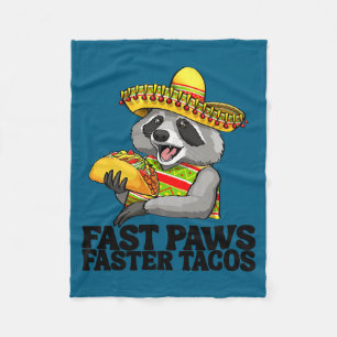 Mexikanischer Waschbär Cinco de Mayo lustig süß es Fleecedecke