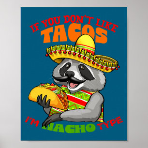 Mexikanischer Waschbär Cinco de Mayo lustig süß es Poster
