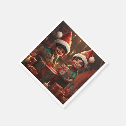 Mexikanischer Weihnachtself Serviette (Ecke)