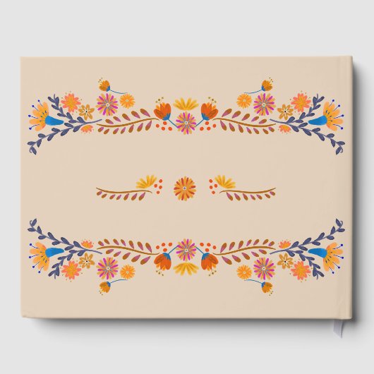 Mexikanischer Western Typografie Quinceanera Gästebuch (Rückseite)