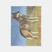 Mexikanischer Wolf Fleecedecke (Vorderseite)