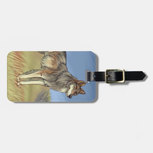 Mexikanischer Wolf Gepäckanhänger (Vorderseite horizontal)