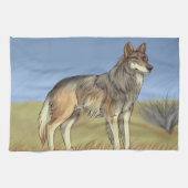 Mexikanischer Wolf Geschirrtuch (Horizontal)