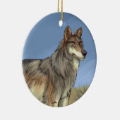 Mexikanischer Wolf Keramik Ornament (Rechts)