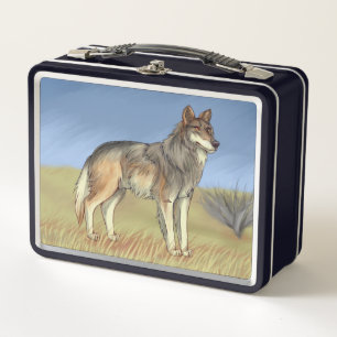 Mexikanischer Wolf Metall Brotdose