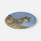 Mexikanischer Wolf Pappteller (Schrägansicht)