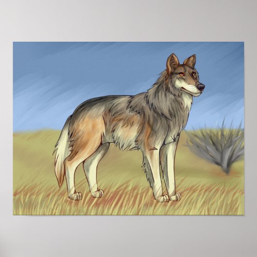 Mexikanischer Wolf Poster (Vorne)