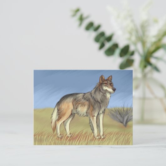 Mexikanischer Wolf Postkarte (Stehend Vorderseite)