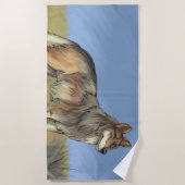 Mexikanischer Wolf Strandtuch (Vorderseite)