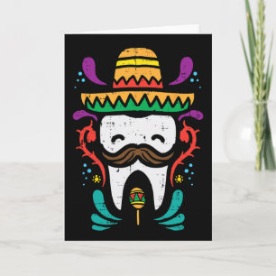 Mexikanischer Zahn Lustiger Cinco De Mayo Zahnarzt Karte