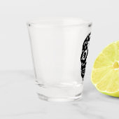 mexikanischer Zuckerschädel 2 Schwarz-Weiß-Schießg Schnapsglas (Links)