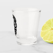 mexikanischer Zuckerschädel 2 Schwarz-Weiß-Schießg Schnapsglas (Rechts)