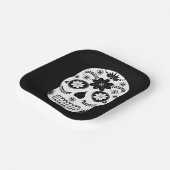 Mexikanischer Zuckerschädel 2 Teller aus Schwarz u (Gewinkelt)