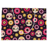 Mexikanischer Zuckerschädel-Blumenmuster Große Geschenktüte (Rückseite)