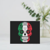 Mexikanischer Zuckerschädel, Cinco De Mayo Skull Postkarte (Stehend Vorderseite)