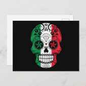 Mexikanischer Zuckerschädel, Cinco De Mayo Skull Postkarte (Vorne/Hinten)