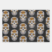 Mexikanischer Zuckerschädel Geschenkpapier Set (Vorderseite)