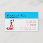 mexikanischer Zuckerschädeltänzer Visitenkarte (Rückseite)