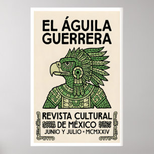 Mexikanisches Adlerposter Aztekischer Krieger Entw Poster