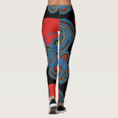 mexikanisches amerikanisches Blumenmuster Leggings (Rückseite)