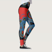 mexikanisches amerikanisches Blumenmuster Leggings (Rechts)