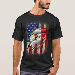 Mexikanisches amerikanisches Flaggen - Mexikanisch T-Shirt