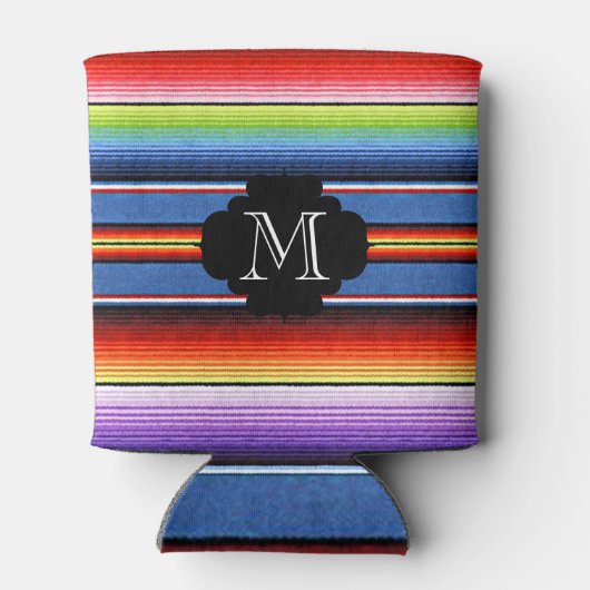 Mexikanisches Blanket-Fiesta-Streifen farbenfrohe Dosenkühler (Rückseite)