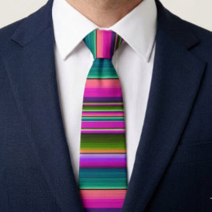 Mexikanisches Blanket Fiesta Streifen farbenfrohe  Krawatte