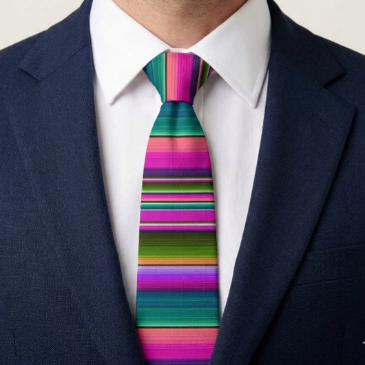 Mexikanisches Blanket Fiesta Streifen farbenfrohe  Krawatte