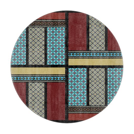 Mexikanisches Blockmuster 1 Schneidebrett (Vorderseite)