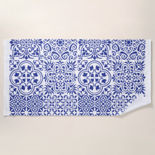 Mexikanisches Blue Tile Beach Handtuch