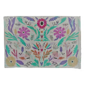 Mexikanisches Blumendesign Kissenbezug (Vorderseite-Links)