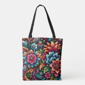mexikanisches Blumendesign Tasche (Rückseite)