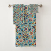 Mexikanisches Blumenmuster Badhandtuch Set (Insitu)