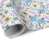 Mexikanisches Blumenmuster Geschenkpapier (Rolleneckpunkt)