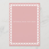 Mexikanisches Blush Papado Picado Boho Brautparty Menükarte (Rückseite)