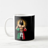 Mexikanisches Boxen Jesus Christ Mex Boxing Shorts Kaffeetasse (Links)