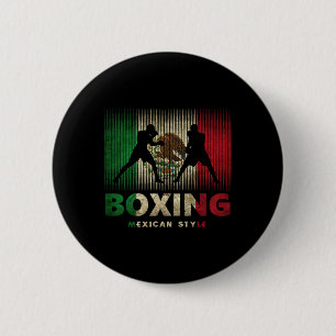Mexikanisches Boxen Vintag Mexico Flag Mexikanisch Button