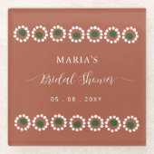 Mexikanisches Brautparty Boho Barro Glasuntersetzer (Vorderseite)