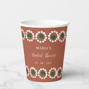 Mexikanisches Brautparty Boho Barro Pappbecher