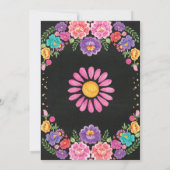 Mexikanisches Brautparty Fiesta Blume einladen Einladung (Rückseite)