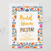 Mexikanisches Brautparty Fiesta Blume Einladung (Vorderseite)