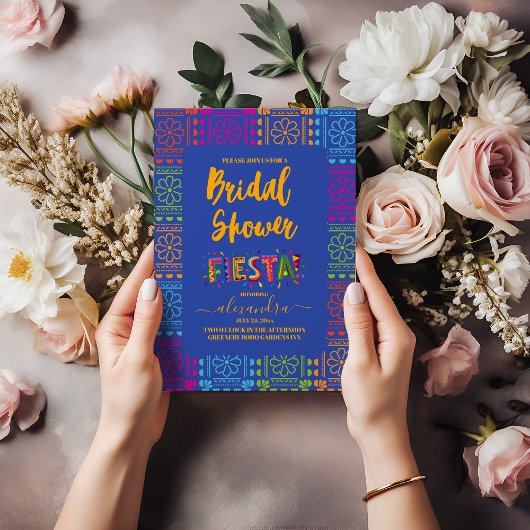 Mexikanisches Brautparty Fiesta Blume Einladung