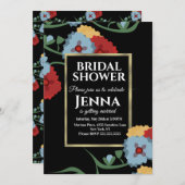 Mexikanisches Brautparty für botanische Imitate Einladung (Vorne/Hinten)