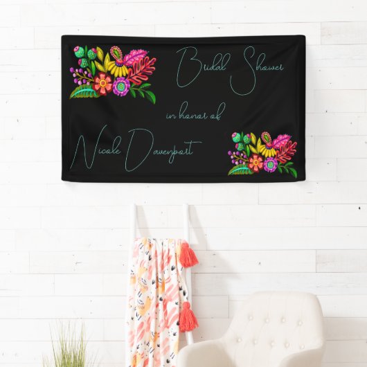 Mexikanisches Brautparty für Hochzeitsfeiern Banner (Insitu)