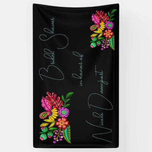 Mexikanisches Brautparty für Hochzeitsfeiern Banner (Vertikal)