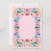 Mexikanisches Bridal Fiesta Pink-Brautparty Einladung (Rückseite)