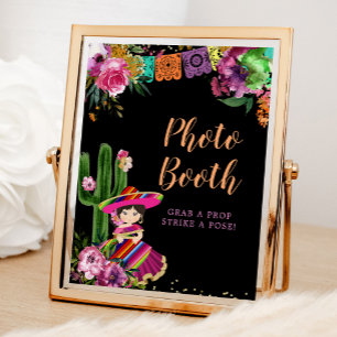 Mexikanisches buntes Fiesta Floral Geburtstagsbuch Poster