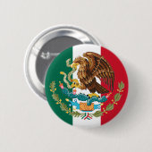 Mexikanisches Button "Flag and Coat of Arms of Mex (Vorne & Hinten)